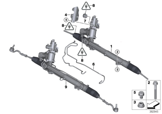 2018 BMW X5 Hydro Steering Box - Active Steering (AFS) Diagram