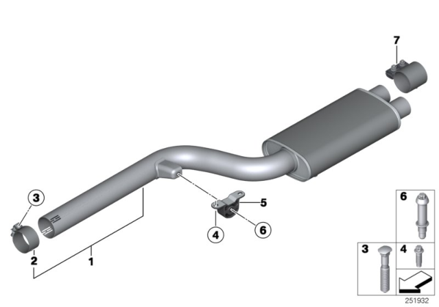 2013 BMW Z4 Front Silencer Diagram