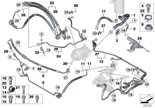 2009 BMW X6 Combination Return Pipe Diagram for 32416788205