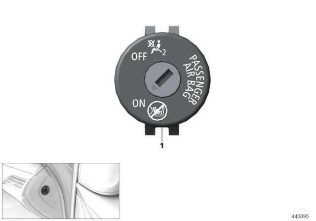 2020 BMW M235i xDrive Gran Coupe Switch Front Passenger Airbag Diagram