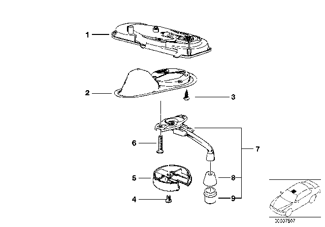 1987 BMW 535i Sliding Lifting Roof-Manual Operation Diagram
