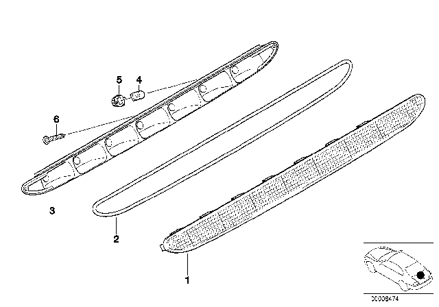 1999 BMW Z3 M Third Stoplamp Diagram 2