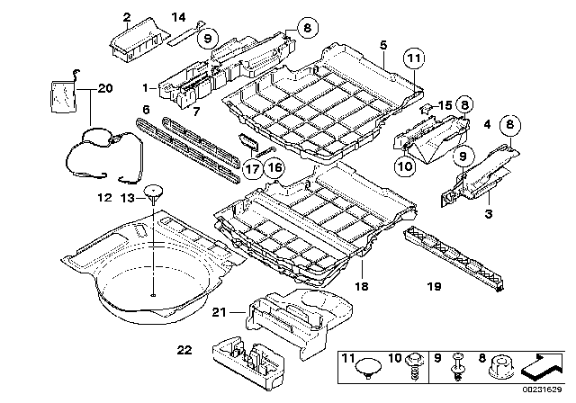 PAD FLOOR CARPET, RIGHT Diagram for 51477050358