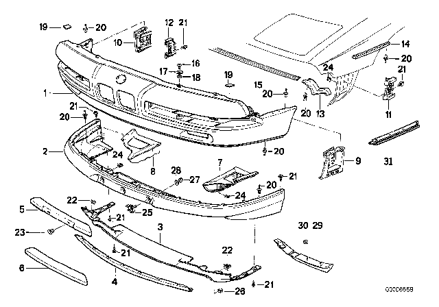 1994 BMW 850Ci Foil Left Diagram for 51118108741