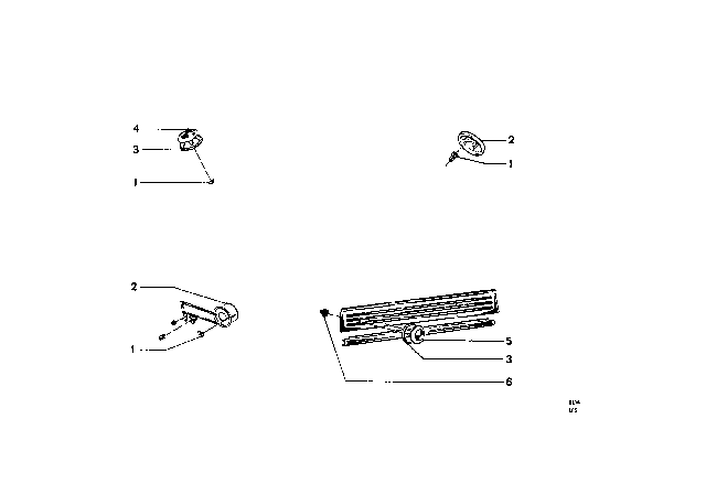 1969 BMW 2000 Emblems / Letterings Diagram 1