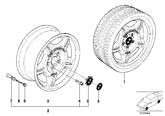 2002 BMW Z3 M Double-Spoke Diagram 2