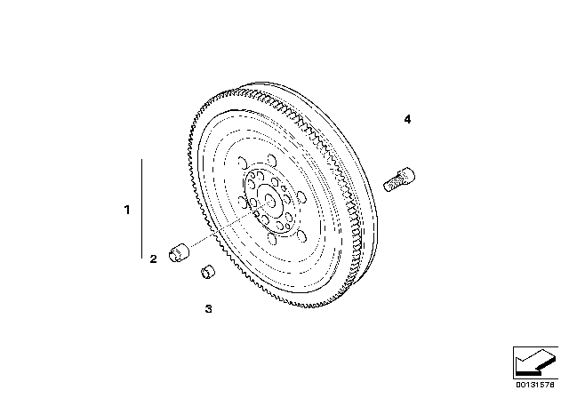 2003 BMW Z4 Flywheel / Twin Mass Flywheel Diagram