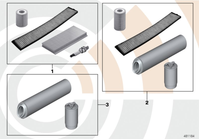 2004 BMW 325Ci Service Kit, Service II Diagram