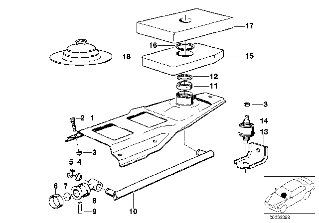 1979 BMW 733i Gearshift, Mechanical Transmission Diagram 1