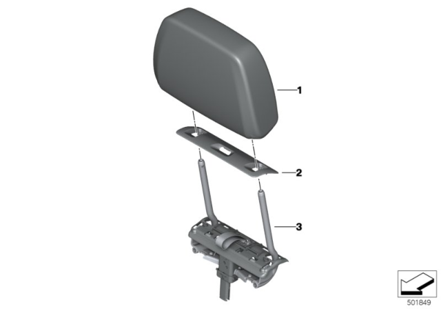 2019 BMW X7 HEADREST, REAR LEATHER Diagram for 52307941595