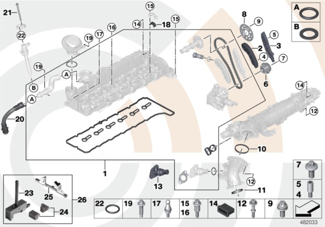 2016 BMW 535d Camshaft Sprocket Diagram for 11318509927