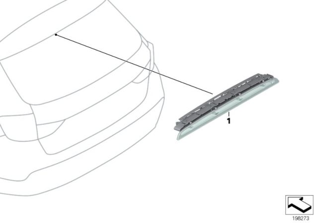 2014 BMW X1 Third Stoplamp Diagram