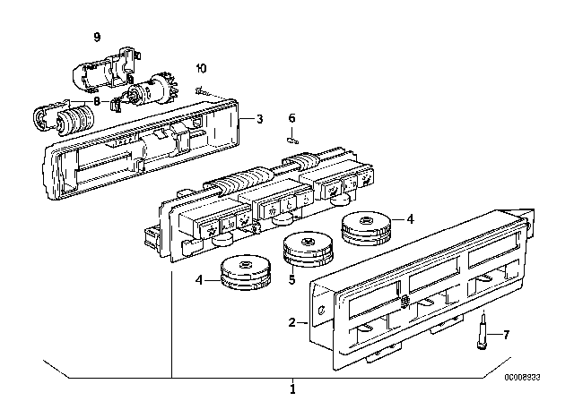 1995 BMW 850Ci Control Unit, Automatic Air Conditioner., Auc Diagram for 64111392089