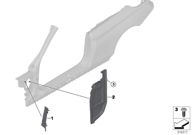 2014 BMW 428i Cavity Shielding, Side Frame Diagram