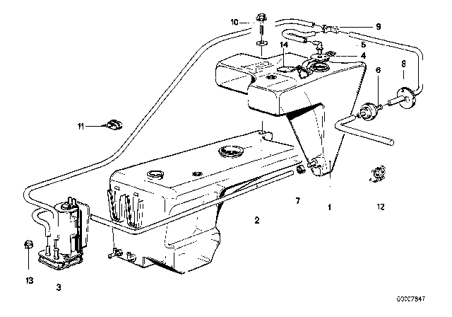 1985 BMW 735i Connector Diagram for 61661366481