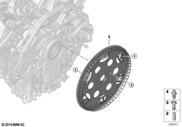 2014 BMW 650i Flywheel / Twin Mass Flywheel Diagram