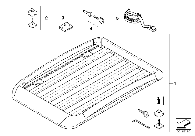 2009 BMW 128i Luggage Basket Diagram