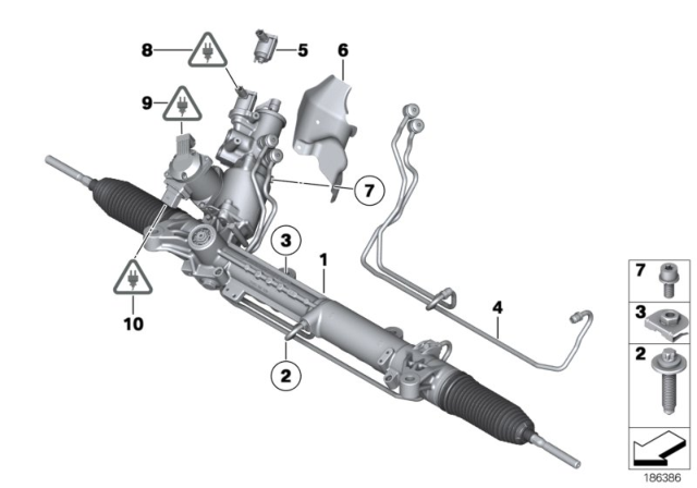 2011 BMW 550i GT xDrive Hydro Steering Box Diagram