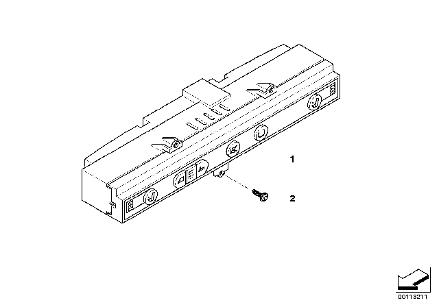 2003 BMW Z4 Switch Unit, Centre Console Diagram