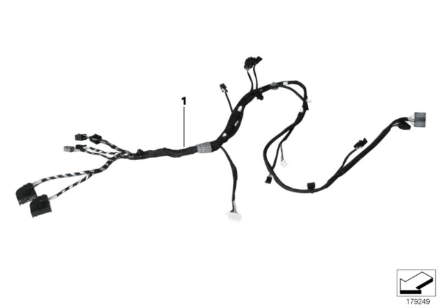 2007 BMW X5 Rear Seat Wiring Set Diagram