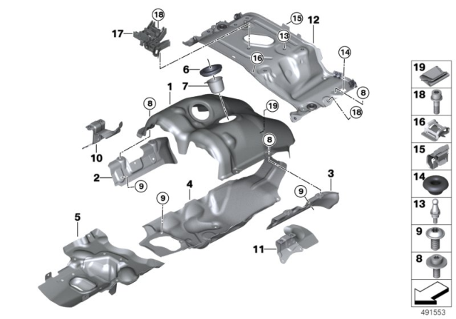 2020 BMW M8 HOLDER FOR BRIDGE OF V-SPACE Diagram for 11657852133