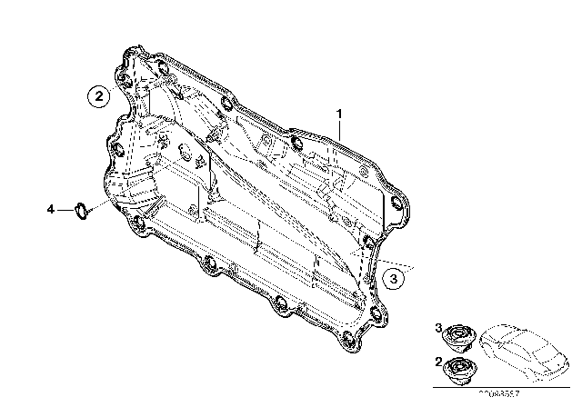 2007 BMW Alpina B7 Gasket, Pressure Sensor Diagram for 51417038097