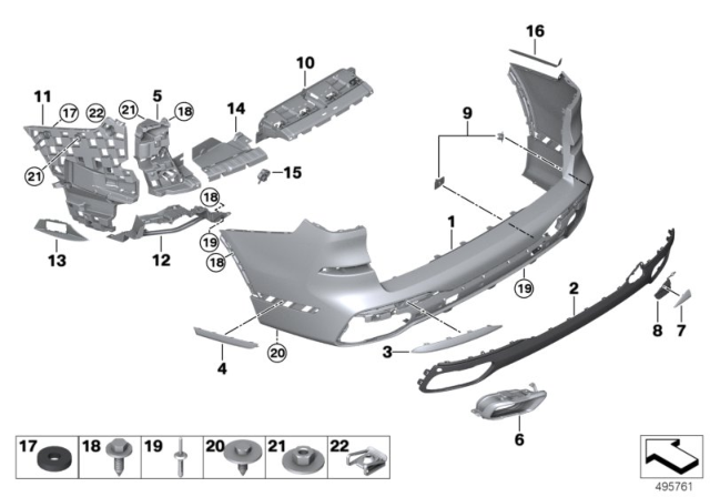 2020 BMW X7 M Trim Panel, Rear Diagram