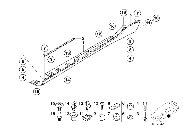 2003 BMW Alpina V8 Roadster Support, Sill, Right Diagram for 51718242294