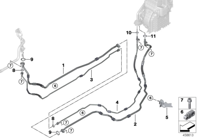 2016 BMW 750i Pressure Line, Underfloor, Part 1 Diagram for 64539303478