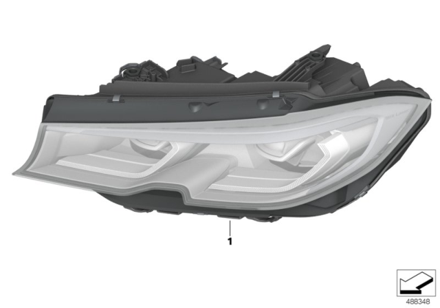 2020 BMW 330i xDrive Headlight Diagram