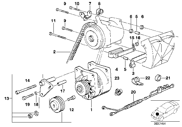 1992 BMW 750iL Wiring-Additional Alternator Diagram for 12511732156