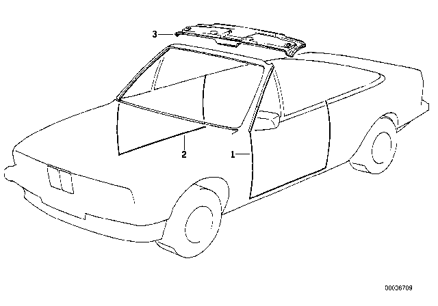 1988 BMW 325i Edge Protection Right Diagram for 51711933784