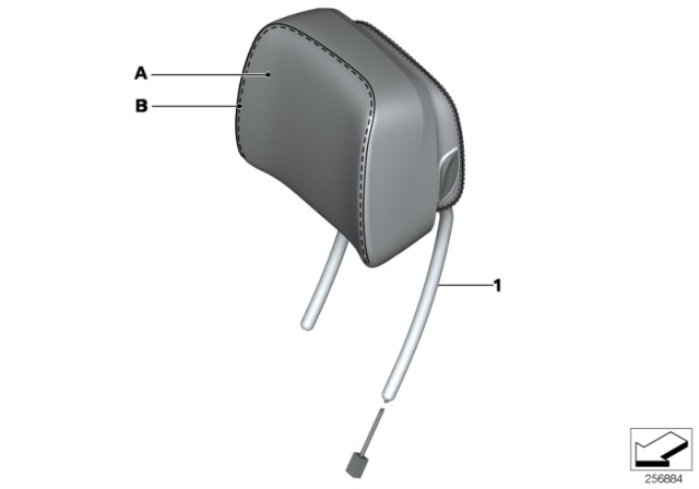 2012 BMW 550i xDrive Individual Headrest Diagram 2