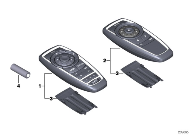 2012 BMW 750Li Remote Control Diagram