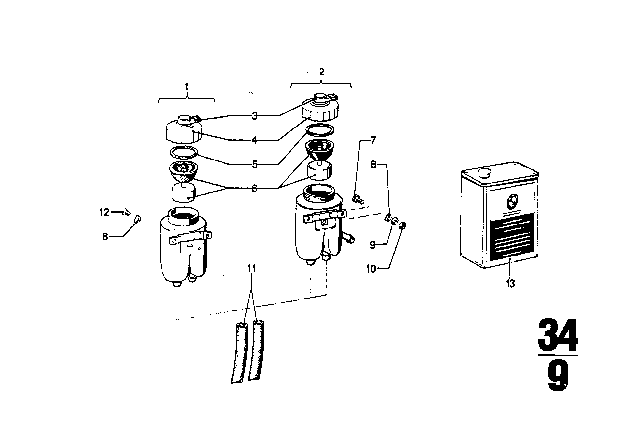 1974 BMW 3.0CS Expansion Tank Diagram