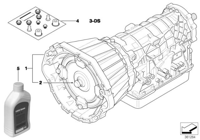 2000 BMW X5 Automatic Gearbox A5S440Z Diagram