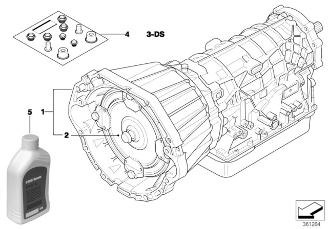 2002 BMW X5 Automatic Gearbox A5S440Z Diagram