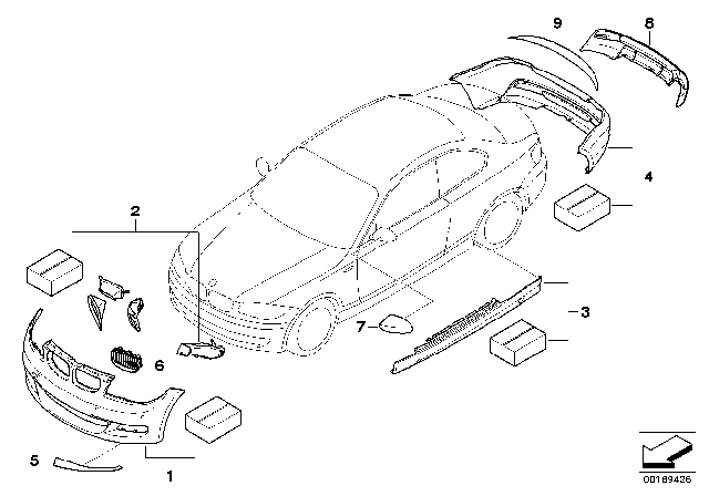 2013 BMW 128i BMW Performance Aerodynamics Diagram 1