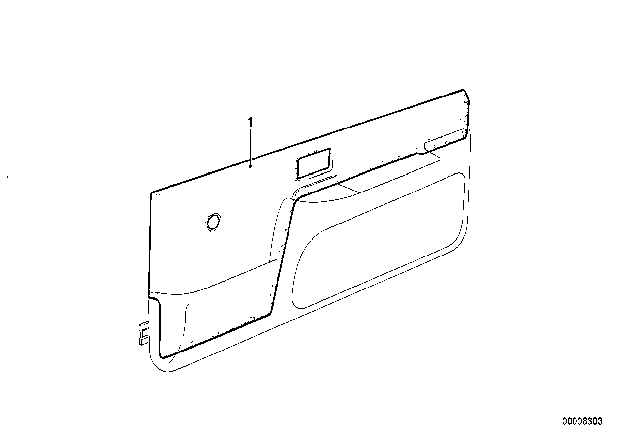 1984 BMW 633CSi Door Trim Panel Diagram 2