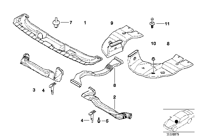 2001 BMW M5 Air Channel Diagram