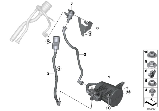 2020 BMW X3 Activated Charcoal Filter Diagram