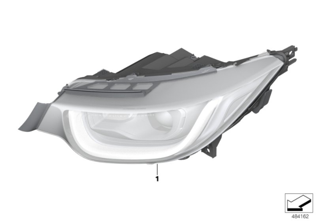 2019 BMW i3s Left Headlight Diagram for 63118494341