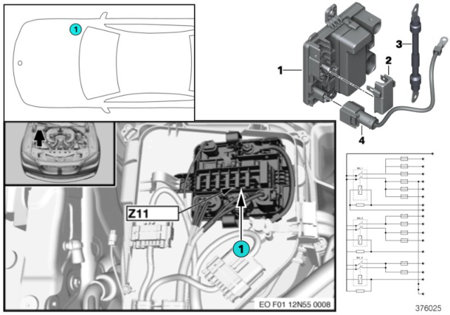 2019 BMW 640i Gran Coupe Integrated Supply Module Diagram