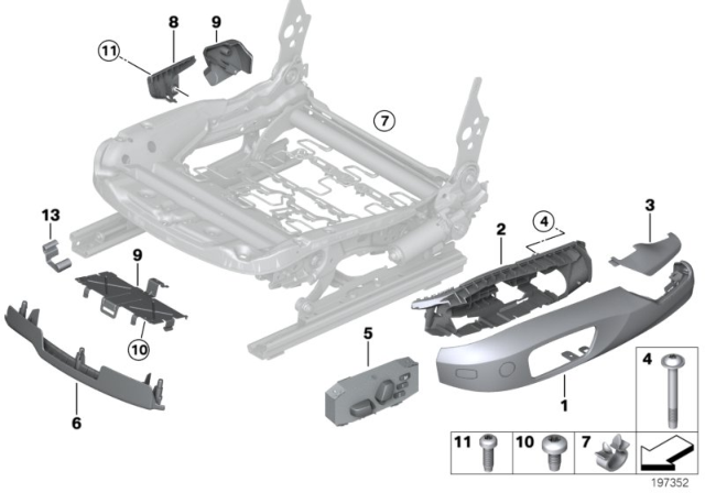 2016 BMW Z4 Seat Front Seat Coverings Diagram 1