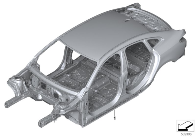 2020 BMW M235i xDrive Gran Coupe Body Skeleton Diagram