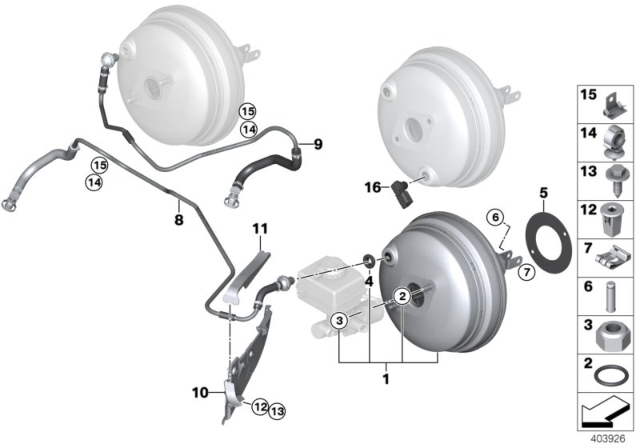 2017 BMW X5 M Power Brake Unit Depression Diagram