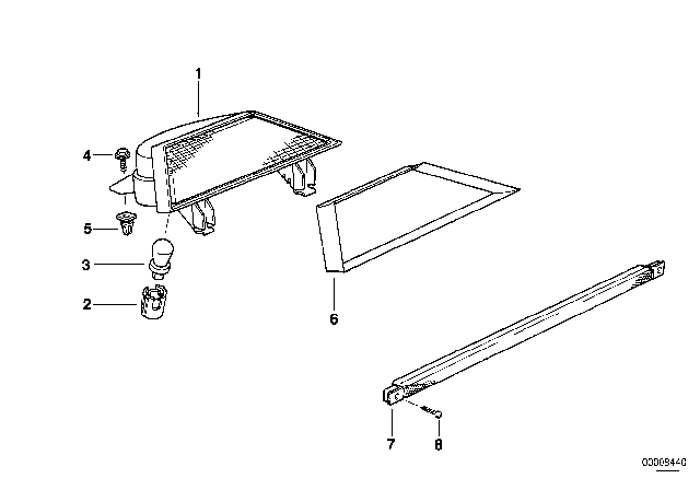 1996 BMW M3 Third Stoplamp Diagram