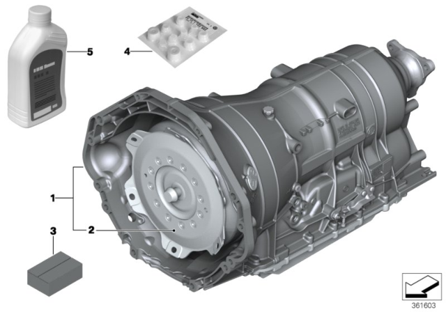 2010 BMW 750Li Automatic Gearbox Eh Diagram for 24007612139