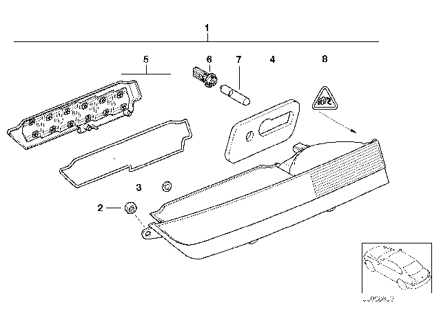 2003 BMW 760Li Rear Light Diagram 3