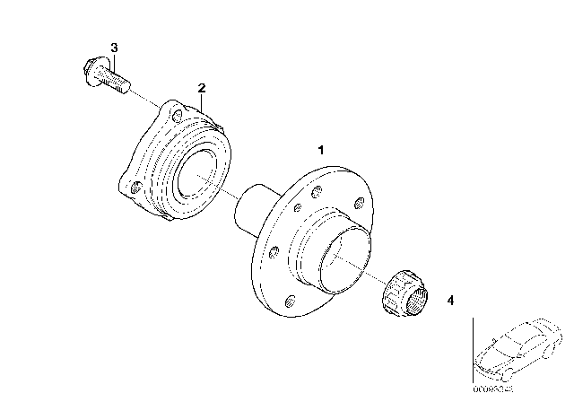 2007 BMW 750Li Side Shaft/Wheel Bearings Diagram